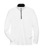 UltraClub Men's Cool & Dry Sport Quarter-Zip Pullover white FlatFront
