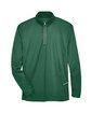 UltraClub Men's Cool & Dry Sport Quarter-Zip Pullover forest green FlatFront