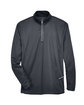 UltraClub Men's Cool & Dry Sport Quarter-Zip Pullover black FlatFront
