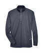 UltraClub Men's Cool & Dry Sport Quarter-Zip Pullover charcoal FlatFront