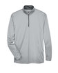 UltraClub Men's Cool & Dry Sport Quarter-Zip Pullover grey FlatFront