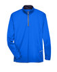 UltraClub Men's Cool & Dry Sport Quarter-Zip Pullover kyanos blue FlatFront