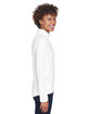UltraClub Ladies' Cool & Dry Sport Quarter-Zip Pullover white ModelSide