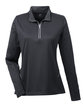 UltraClub Ladies' Cool & Dry Sport Quarter-Zip Pullover  OFFront