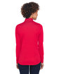 UltraClub Ladies' Cool & Dry Sport Quarter-Zip Pullover red ModelBack