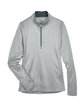 UltraClub Ladies' Cool & Dry Sport Quarter-Zip Pullover grey FlatFront