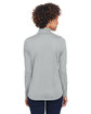 UltraClub Ladies' Cool & Dry Sport Quarter-Zip Pullover grey ModelBack