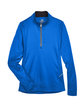 UltraClub Ladies' Cool & Dry Sport Quarter-Zip Pullover kyanos blue FlatFront