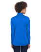 UltraClub Ladies' Cool & Dry Sport Quarter-Zip Pullover kyanos blue ModelBack