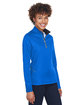 UltraClub Ladies' Cool & Dry Sport Quarter-Zip Pullover kyanos blue ModelQrt