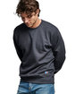 Russell Athletic Unisex Cotton Classic Crew Sweatshirt charcoal heather ModelSide