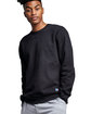 Russell Athletic Unisex Cotton Classic Crew Sweatshirt black ModelSide