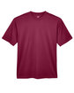 UltraClub Men's Cool & Dry Sport T-Shirt maroon FlatFront