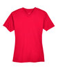UltraClub Ladies' Cool & Dry Sport V-Neck T-Shirt RED FlatFront