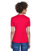 UltraClub Ladies' Cool & Dry Sport V-Neck T-Shirt RED ModelBack