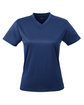 UltraClub Ladies' Cool & Dry Sport V-Neck T-Shirt navy OFFront