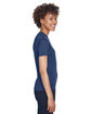 UltraClub Ladies' Cool & Dry Sport V-Neck T-Shirt NAVY ModelSide