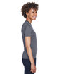UltraClub Ladies' Cool & Dry Sport V-Neck T-Shirt CHARCOAL ModelSide