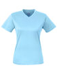 UltraClub Ladies' Cool & Dry Sport V-Neck T-Shirt COLUMBIA BLUE OFFront