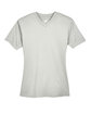 UltraClub Ladies' Cool & Dry Sport V-Neck T-Shirt GREY FlatFront