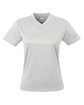 UltraClub Ladies' Cool & Dry Sport V-Neck T-Shirt GREY OFFront