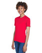 UltraClub Ladies' Cool & Dry Sport V-Neck T-Shirt RED ModelQrt