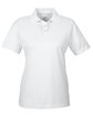 UltraClub Ladies' Cool & Dry Sport Polo white OFFront