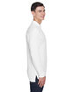 UltraClub Adult Cool & Dry Sport Long-Sleeve Polo white ModelSide