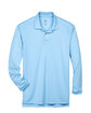 UltraClub Adult Cool & Dry Sport Long-Sleeve Polo columbia blue FlatFront