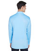 UltraClub Adult Cool & Dry Sport Long-Sleeve Polo columbia blue ModelBack