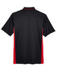 UltraClub Men's Cool & Dry Sport Two-Tone Polo black/ red FlatBack