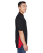 UltraClub Men's Cool & Dry Sport Two-Tone Polo black/ red ModelSide