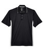 UltraClub Men's Cool & Dry Sport Two-Tone Polo black/ stone FlatFront