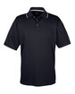 UltraClub Men's Cool & Dry Sport Two-Tone Polo black/ stone OFFront