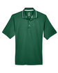 UltraClub Men's Cool & Dry Sport Two-Tone Polo forest grn/ wht FlatFront