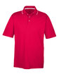 UltraClub Men's Cool & Dry Sport Two-Tone Polo red/ white OFFront