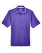 UltraClub Men's Cool & Dry Sport Two-Tone Polo purple/ white FlatFront