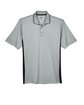 UltraClub Men's Cool & Dry Sport Two-Tone Polo grey/ black FlatFront