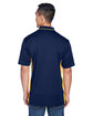UltraClub Men's Cool & Dry Sport Two-Tone Polo navy/ gold ModelBack