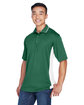 UltraClub Men's Cool & Dry Sport Two-Tone Polo forest grn/ wht ModelQrt