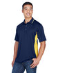 UltraClub Men's Cool & Dry Sport Two-Tone Polo navy/ gold ModelQrt