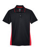 UltraClub Ladies' Cool & Dry Sport Two-Tone Polo black/ red FlatFront