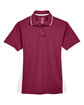 UltraClub Ladies' Cool & Dry Sport Two-Tone Polo maroon/ white FlatFront
