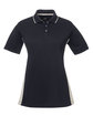 UltraClub Ladies' Cool & Dry Sport Two-Tone Polo black/ stone OFFront