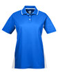 UltraClub Ladies' Cool & Dry Sport Two-Tone Polo royal/ white OFFront