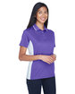 UltraClub Ladies' Cool & Dry Sport Two-Tone Polo purple/ white ModelQrt