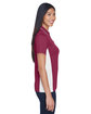 UltraClub Ladies' Cool & Dry Sport Two-Tone Polo maroon/ white ModelSide