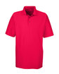 UltraClub Men's Cool & Dry Elite Tonal Stripe Performance Polo red OFFront