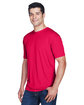 UltraClub Men's Cool & Dry Sport Performance Interlock T-Shirt red ModelQrt