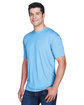 UltraClub Men's Cool & Dry Sport Performance Interlock T-Shirt columbia blue ModelQrt
